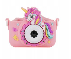 Aparat Cyfrowy 48MP Kamera 1080p dla Dziecka 5x Gry MP3 XREC X2 / Jednorożec Różowy 4