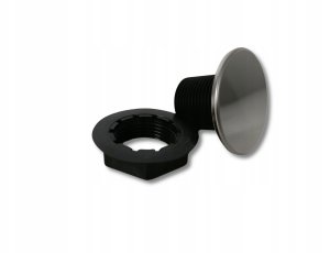 Zaślepka umywalkowa chrom (stal nierdzewna / tworzywo sztuczne) 44 mm (S) 2