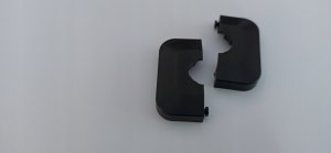 Rozeta dzielona czarna FI25 (tworzywo sztuczne) 3