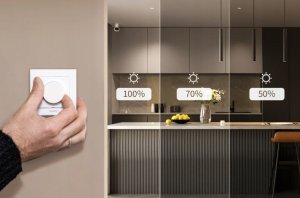Aqara Aqara Dimmer Switch H2 EU Szary | Ściemniacz światła z pokrętłem | Thread, Zigbee 3