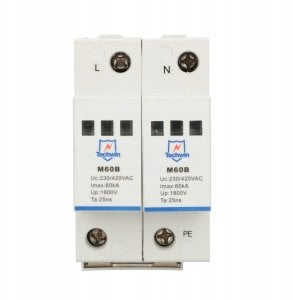 M60B2 | Ogranicznik Przepięć | 2P 1F 60Ka Max Prąd Udarowy 3