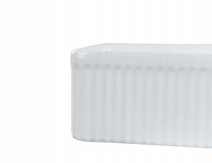 Umywalka Beliani Umywalka nablatowa ceramiczna 50 x 34 cm biała GELDO 6