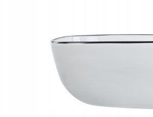 Umywalka Beliani Umywalka nablatowa 46 x 33 cm biała XERT 4