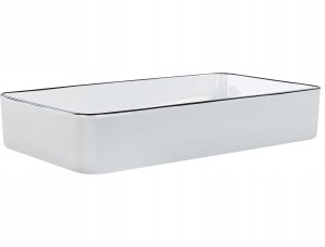 Umywalka Beliani Umywalka nablatowa 61 x 35 cm biała XERT 4