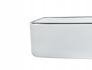 Umywalka Beliani Umywalka nablatowa 61 x 35 cm biała XERT 6