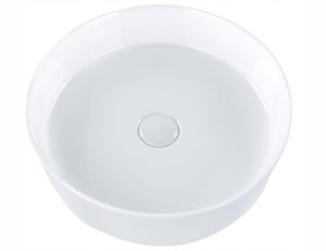 Umywalka Beliani Umywalka nablatowa ceramiczna okrągła ⌀ 40 cm biała TEBAR 4