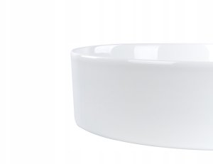 Umywalka Beliani Umywalka nablatowa ceramiczna okrągła ⌀ 40 cm biała TEBAR 5