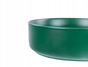 Umywalka Beliani Umywalka nablatowa ceramiczna ⌀ 37 cm zielona GUDAR 5