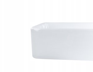 Umywalka Beliani Umywalka nablatowa 61 x 35 cm biała ULUA 6