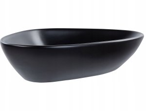 Umywalka Beliani Umywalka nablatowa ceramiczna 60 x 39 cm czarna TIRIG 4