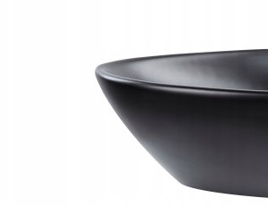 Umywalka Beliani Umywalka nablatowa ceramiczna 60 x 39 cm czarna TIRIG 6