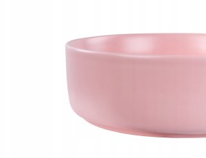 Umywalka Beliani Umywalka nablatowa ceramiczna ⌀ 37 cm różowa GUDAR 5