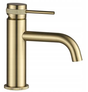 Bateria Umywalkowa REA Lungo Grip Złota Szczotkowana Niska 4