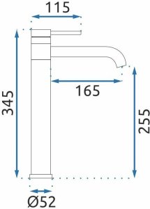 Bateria Umywalkowa REA LUNGIS Tytan Super High 4