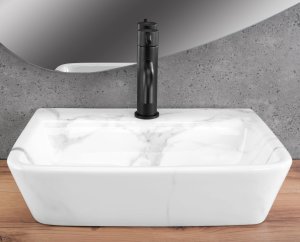 Umywalka nablatowa przyścienna Rea Altea Cloudy 4