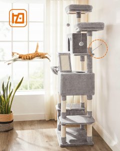 DRAPAK DLA KOTA DUŻY XXL WYSOKI 7 POZIOMÓW LEGOWISKO SŁUPEK DOMEK 206 CM 12