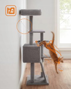 DRAPAK DLA KOTA DUŻY 4 POZIOMY WYSOKI LEGOWISKO WIEŻA SŁUPEK DOMEK 135cm 11