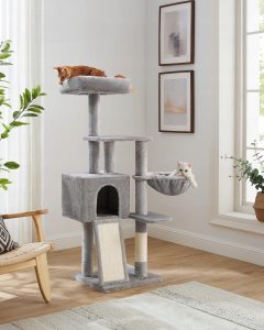 DRAPAK DLA KOTA DUŻY 4 POZIOMY WYSOKI LEGOWISKO WIEŻA SŁUPEK DOMEK 135cm 5