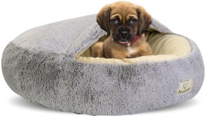 Legowisko dla psa FLUFFY 80 cm jasnoszare 1