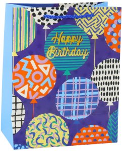 Torba Prezentowa Papierowa Urodzinowa Wzory 23 x 18 x 10,5 cm 4