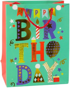 Torba Prezentowa Papierowa Urodzinowa Wzory 23 x 18 x 10,5 cm 5