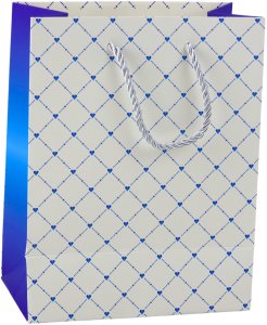 Torba Prezentowa Papierowa Błyszczące Serduszka 23 x 18 x 10,5 cm 6