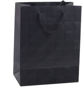 Torba Prezentowa Elegancka Tłoczone Kwadraty 23 x 18 x 10,5 cm 3