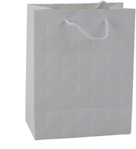 Torba Prezentowa Elegancka Tłoczone Kwadraty 23 x 18 x 10,5 cm 8