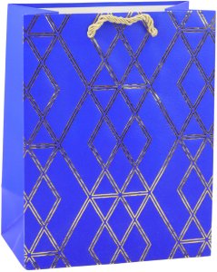 Lean Torba Prezentowa Papierowa Elegancka Złote Wzory 23 x 18 x 10,5 cm 7