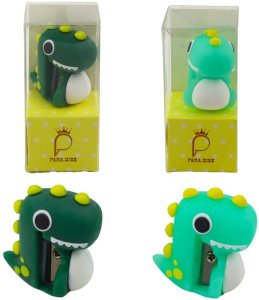 Strugaczka Do Kredek Ołówków Cienkich Szkolna Biurowa Dinozaur Zielony 2