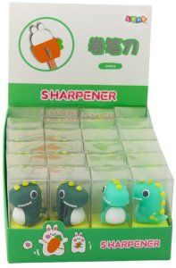 Strugaczka Do Kredek Ołówków Cienkich Szkolna Biurowa Dinozaur Zielony 3