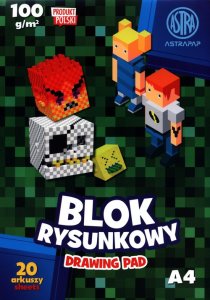 Blok rysunkowy A4/20K 100g Pixel (10szt) ASTRA 1