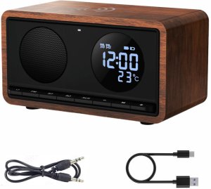 Radiobudzik z ładowaniem bezprzewodowym Manta RIMINI czarne 8