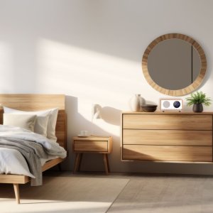 Radiobudzik z ładowaniem bezprzewodowym Manta RIMINI białe 4