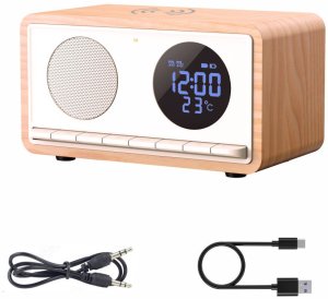 Radiobudzik z ładowaniem bezprzewodowym Manta RIMINI białe 8