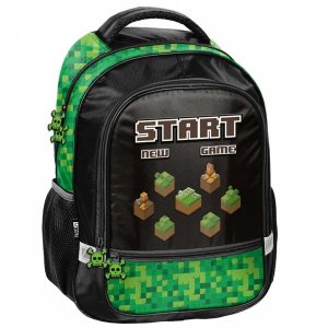 PLECAK MINECRAFT SZKOLNY GAMING GAMER GRA GRY DO 1 KLASY DLA CHŁOPAKA PASO 1