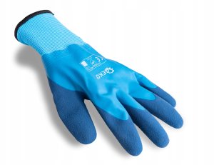 Rękawice robocze wodoodporne ocieplane zimowe r. 9 /bawełna – lateks/ (12/120) 2