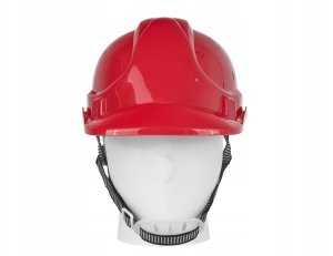 Kask ochronny budowlany BHP regulowany – czerwony (50) 5