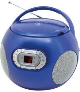 BOOMBOX SOUNDMASTER SCD2120BL FM, CD/CD-R/RW, SIECIOWO-BATERYJNY, GNIAZDO SŁUCH. 1