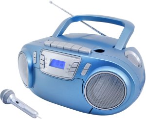 BOOMBOX SOUNDMASTER SCD5800BL FM-PLL, CD/CD-R/RW, KASETA, USB, MIKROFON, ŚWIATŁA 1