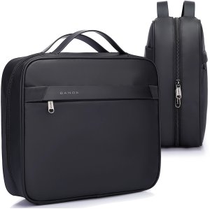 Torba wodoodporna Kosmetyczka Bange 30x26x10 cm rozkładana na kosmetyki akcesoria Podróżna damska męska Czarna 15