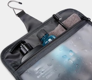 Torba wodoodporna Kosmetyczka Bange 30x26x10 cm rozkładana na kosmetyki akcesoria Podróżna damska męska Czarna 6