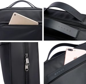 Torba wodoodporna Kosmetyczka Bange 30x26x10 cm rozkładana na kosmetyki akcesoria Podróżna damska męska Czarna 9