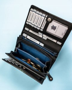 Rovicky Damski portfel na zatrzask wykonany ze skóry naturalnej 13