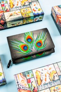 Rovicky Damski portfel na zatrzask wykonany ze skóry naturalnej 3