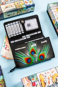 Rovicky Damski portfel na zatrzask wykonany ze skóry naturalnej 7