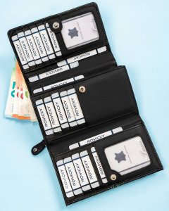 Rovicky Damski portfel na zatrzask wykonany ze skóry naturalnej 8