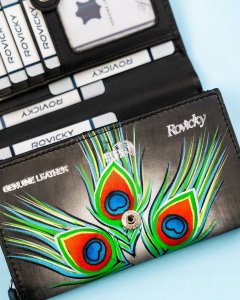 Rovicky Damski portfel na zatrzask wykonany ze skóry naturalnej 9