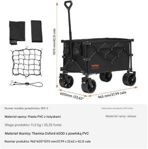 Składany Wózek Plażowy 220 L 2