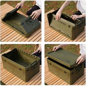 NCB4001 SKŁADANA SKRZYNIA KEMPINGOWA Z POKRYWĄ 50L NILS CAMP 2